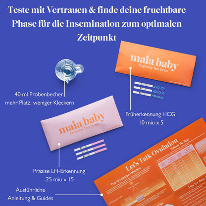 Maia Baby Kinderwunsch-Kit mit Ovulationstests und Schwangerschaftstests