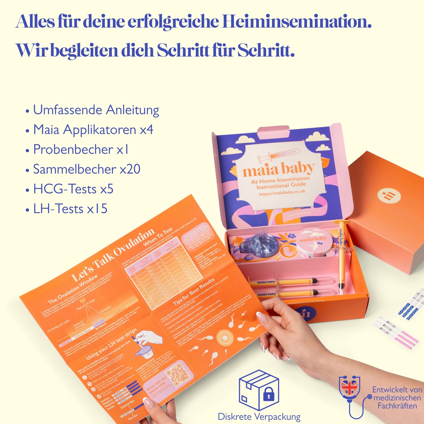Schritt-für-Schritt-Anleitung zur Anwendung des Heiminseminations-Kits