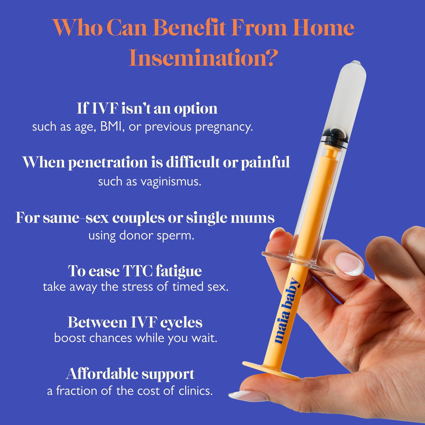 Maia Baby™ Home Insemination Kit for Women