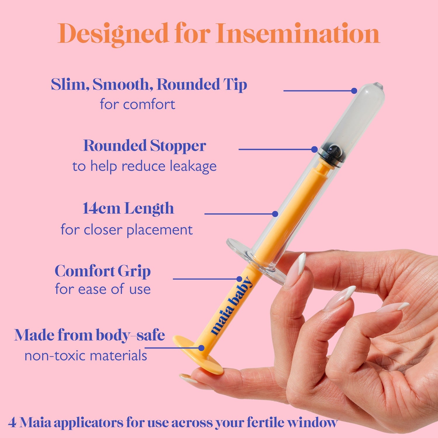 Maia Baby Applicator Designed for Comfortable At-Home Insemination